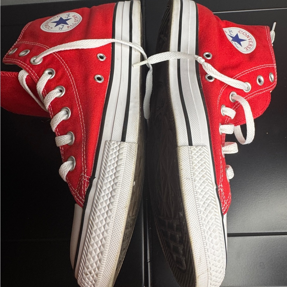 Converse All Star Chuck Taylor Red High-Tops Sneakers Men Size 9, M9621 - Picture 6 of 8